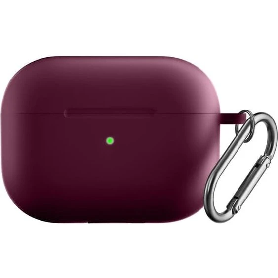 AirPods Pro 2 silikoneetui med karabinhage - Rødvin
