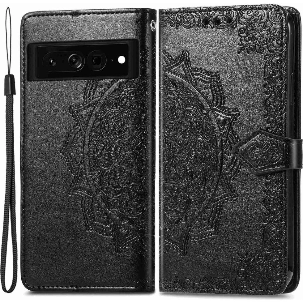 Mandala Google Pixel 7 Pro Flip Etui - Sort