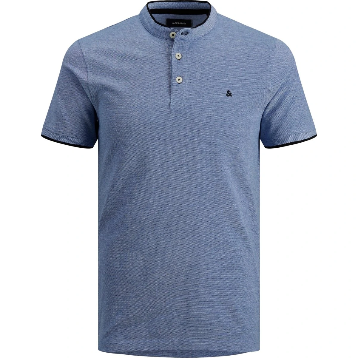 Jack & Jones JJEPaulos Grandad T-shirt - Cobalt Blå