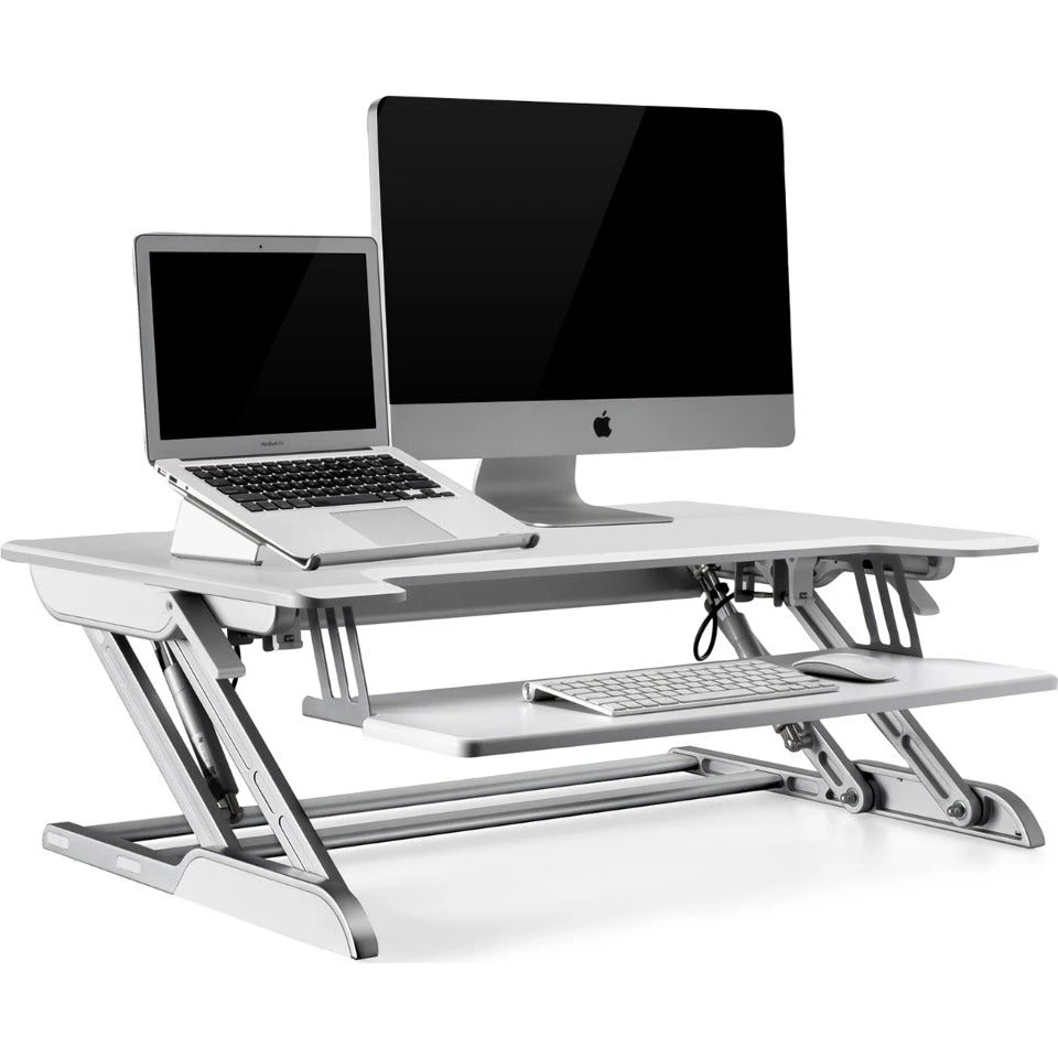 Wergon Winston Justerbar Ergonomisk Hæve/sænke Desk Riser - Hvid