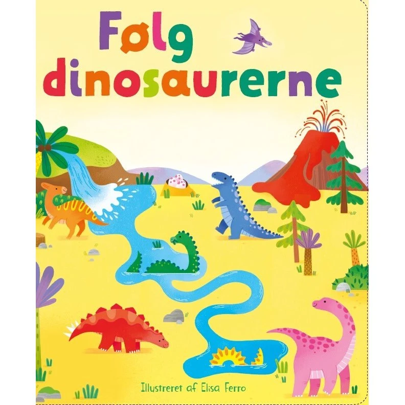 Følg dinosaurerne – taktil papbog for de små