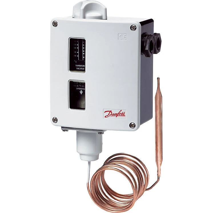 Danfoss RT107 Termostat 70-150°C med 2m kapillarrør
