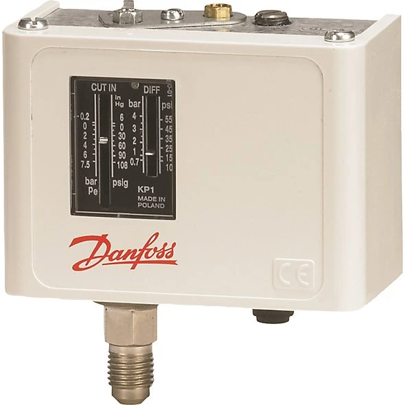 Danfoss KP1 Pressostat, -0,2-7,5 bar, Auto 1/4