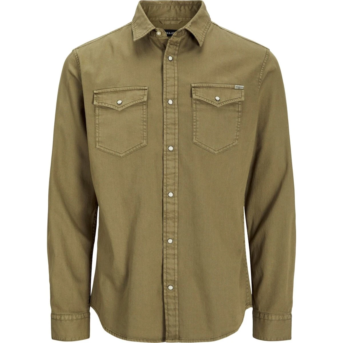 JACK & JONES Skjorte 'Sheridan' oliven Regular Fit