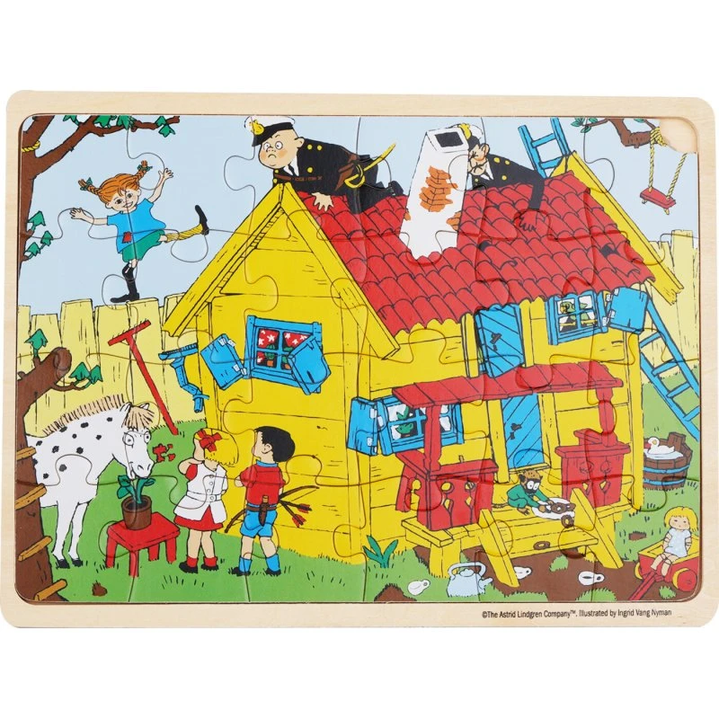 Barbo Toys Pippi Træpuslespil 24 brikker
