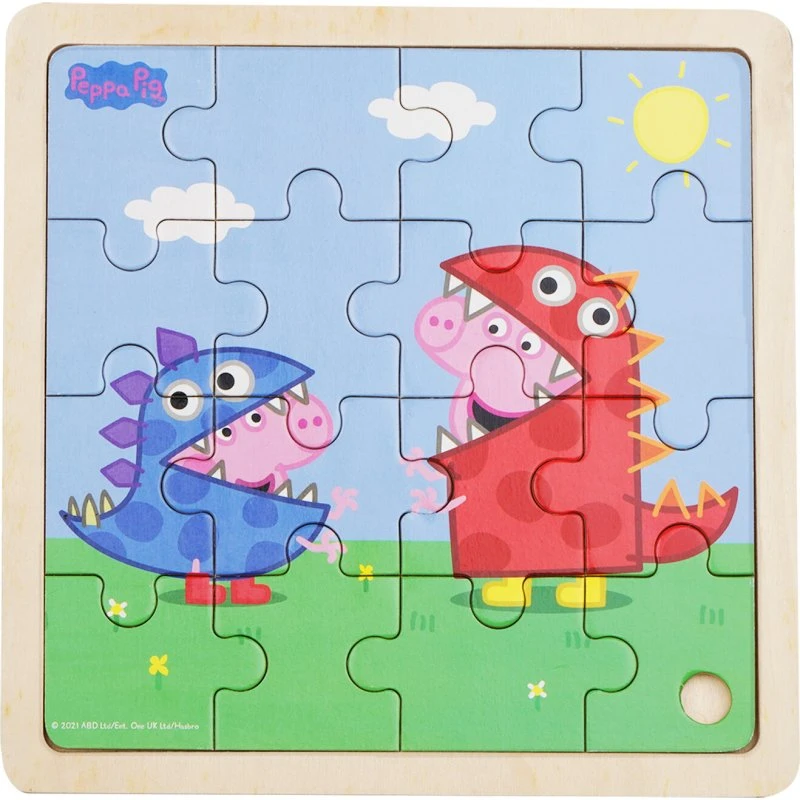 Gurli Gris Træpuslespil - Dino DressUp (Peppa Pig)
