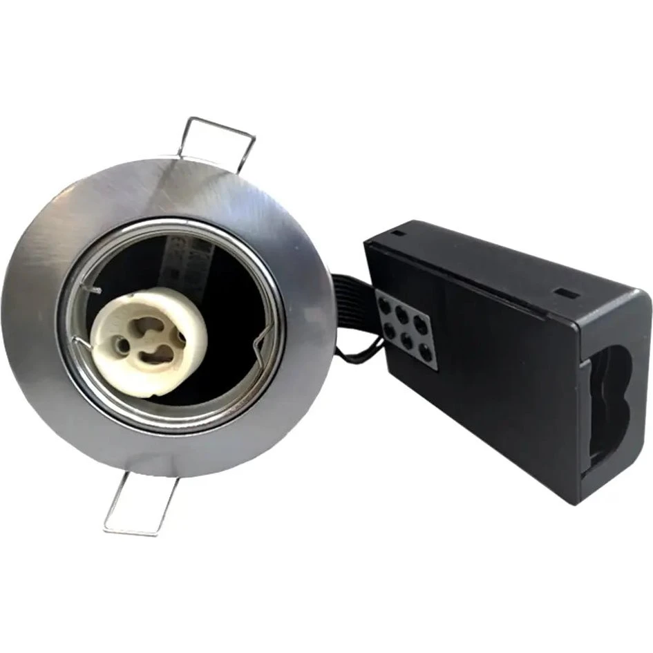 Indbygningsspot 230V GU10 Max 7W LED Børstet