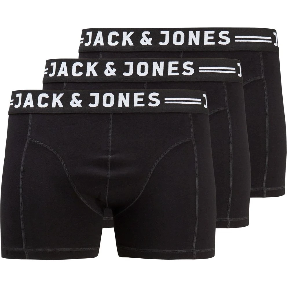 Jack & Jones Plus Size 3-pack Trunks - Sort - 5XL