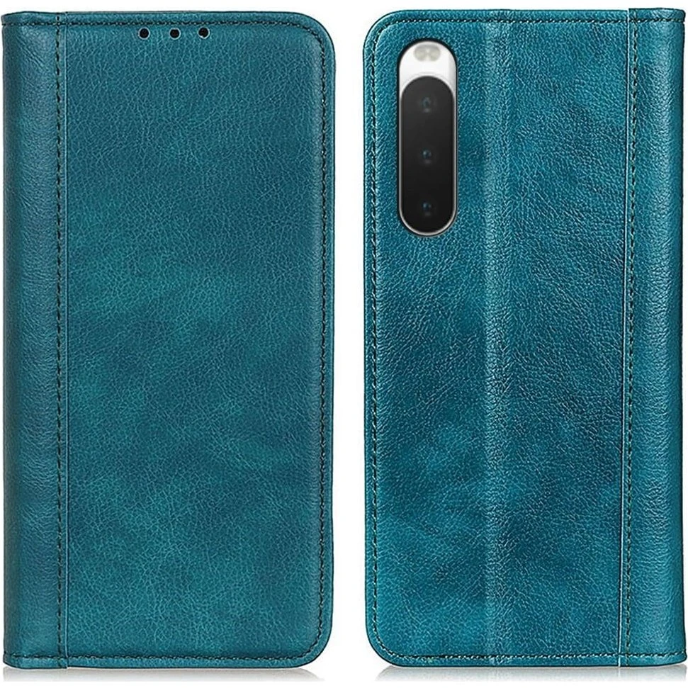 Sony Xperia 10 IV læderetui med magnet – Grøn