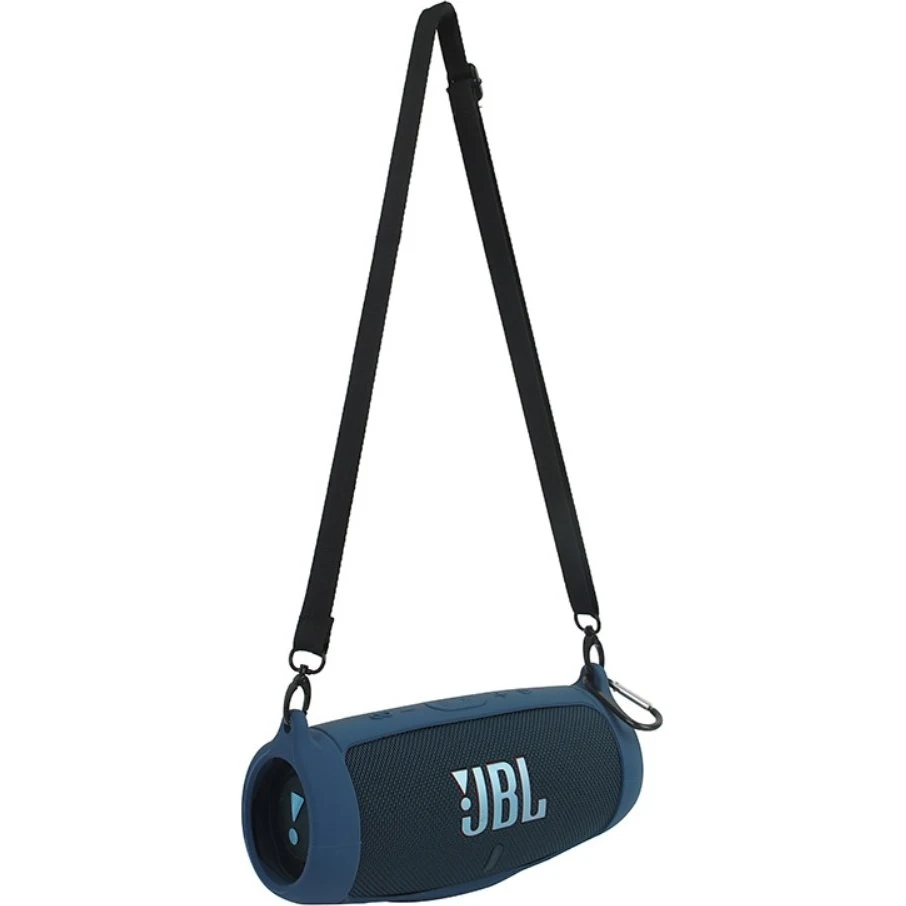 JBL Charge 5 silikoneetui med skulderrem - Marine Blå