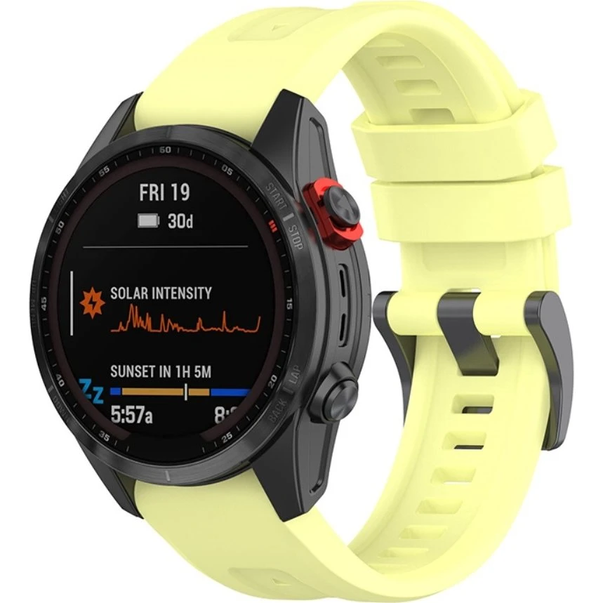 Garmin Fenix 7 / Epix Gen 2 / Descent G1 Silikone-urrem - Gul