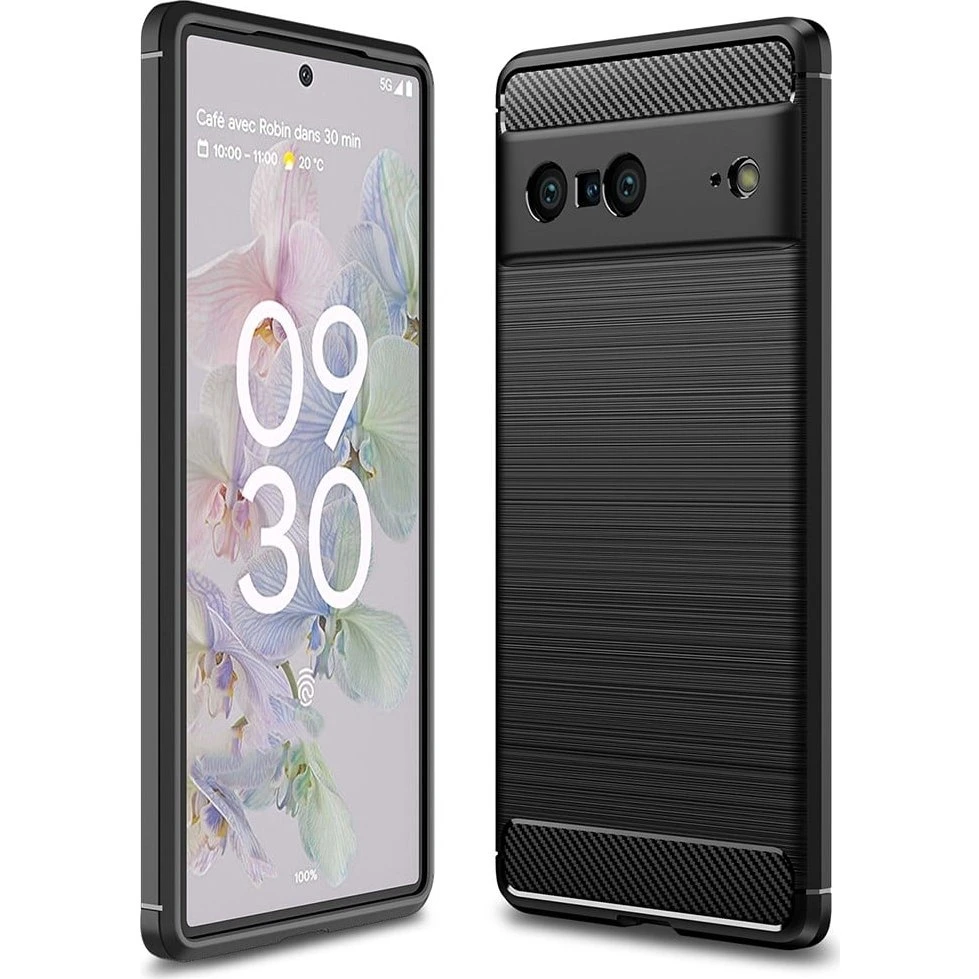 Carbon Flex cover til Google Pixel 7 - Sort