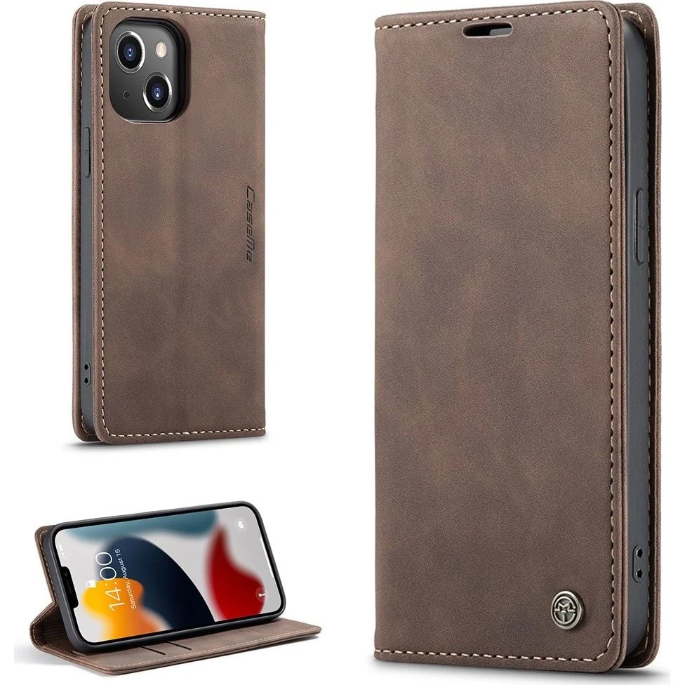 CaseMe iPhone 13 Pro Vintage Etui - Brun