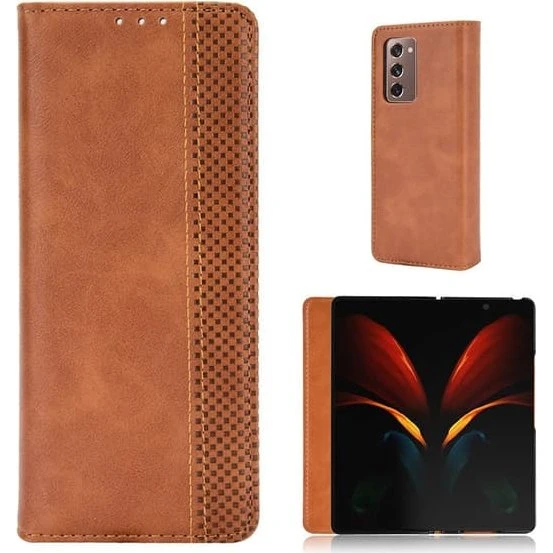 Bofink Vintage læderetui til Samsung Galaxy Z Fold2 5G - Brun