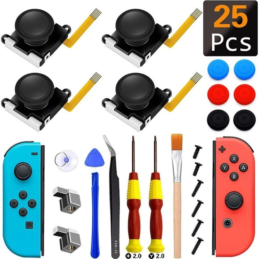 25-i-1 Nintendo Switch Joystick Reparationssæt til Joy-Con