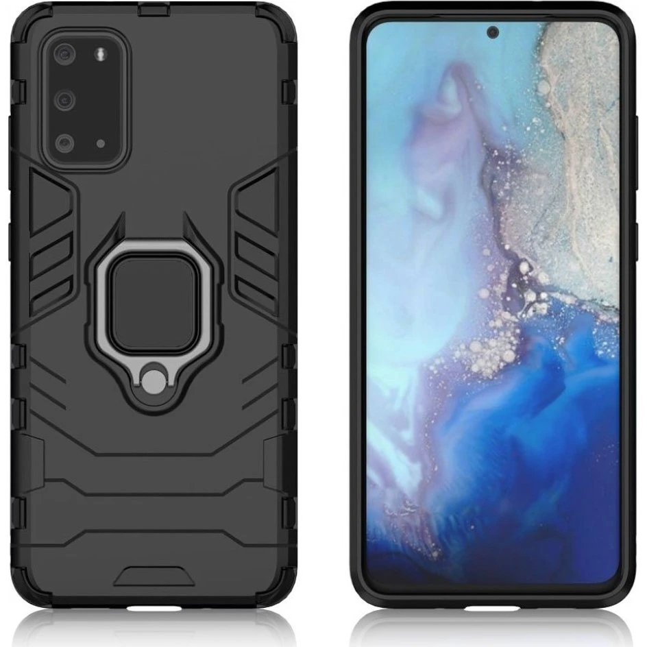 Panther Ring Guard Cover til Samsung Galaxy S20 Ultra - Sort