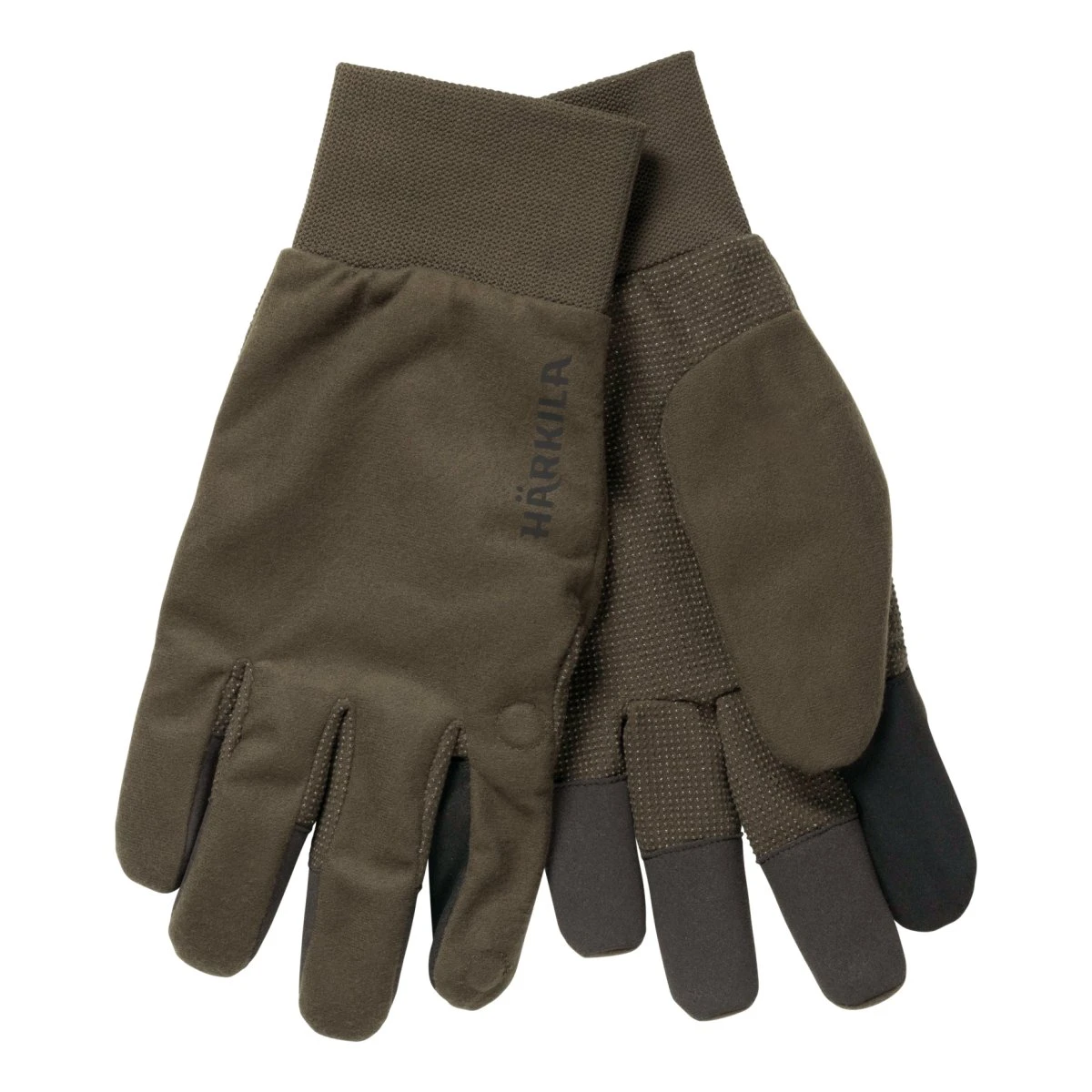 Härkila Garor HWS-handsker med foldbar finger, Hunting Green, L