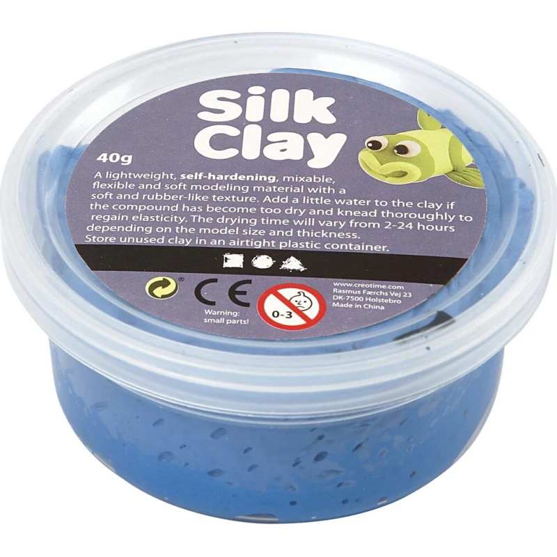 Silk Clay Blå 40 g – Selvhærdende modelleringsmasse