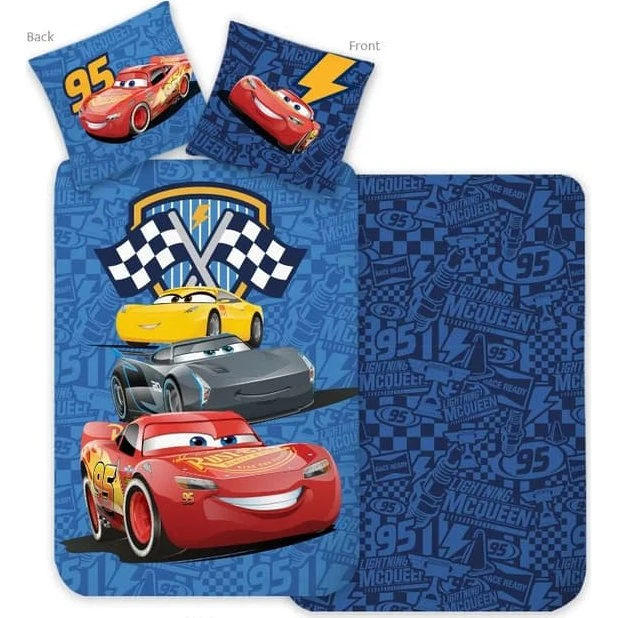 Disney Cars Racing Crew sengetøjssæt 140x200 cm & 70x90 cm