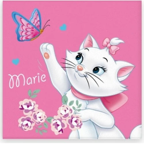 Disney Marie Sommerfugl Kat Håndklæde, 30x30 cm, 100% bomuld