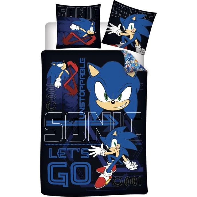 Sonic the Hedgehog Unstoppable sengesæt 140x200 cm, 100% bomuld