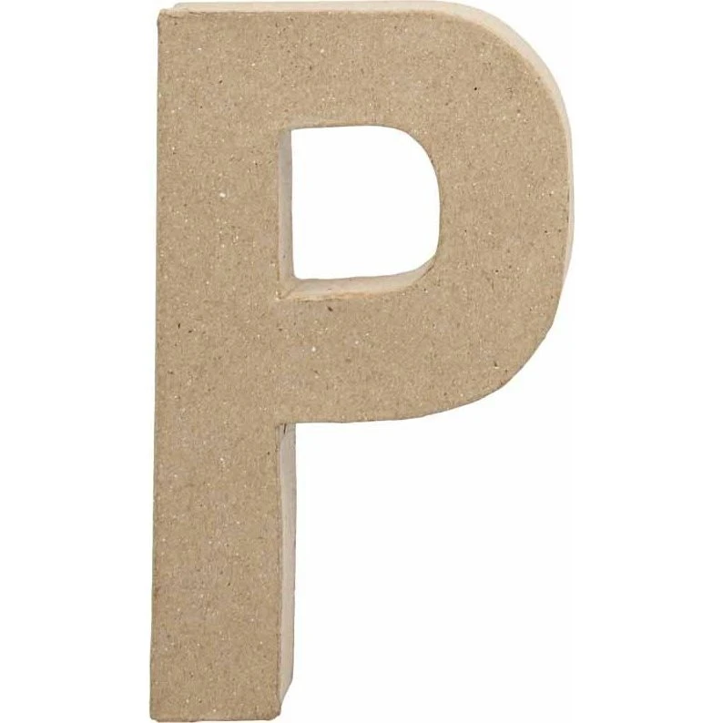 Dekorativt bogstav P 20,5x11,4x2,5 cm