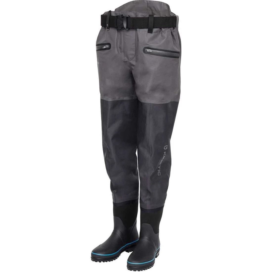 Kinetic X5 Waist Waders med Profilsål, Boulder Grey, 46-47