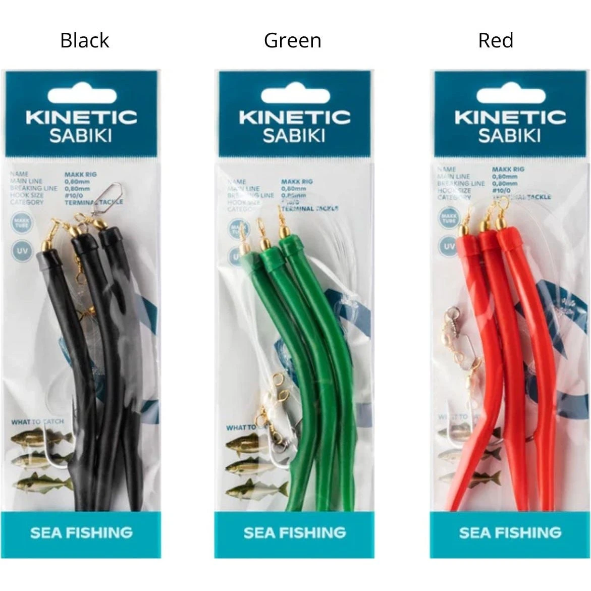 Kinetic Sabiki Makk Rig - 3 kroge 6/0 Green