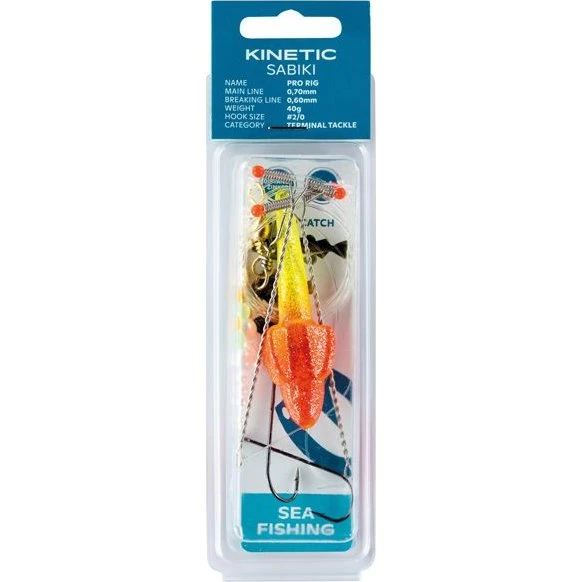 Kinetic Sabiki Pro Rig 40g Gul/Rød