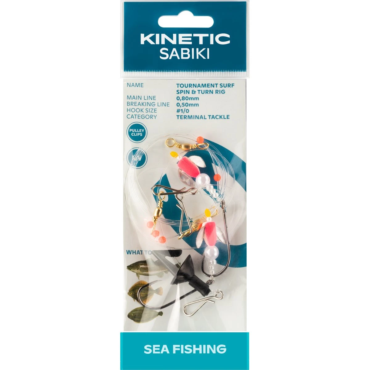 Kinetic Sabiki Tournament Surf Spin&Turn Rig #1/0 Pink