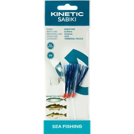 Kinetic Sabiki Disco Rig Makrelforfang Blue/White Flash #1/0