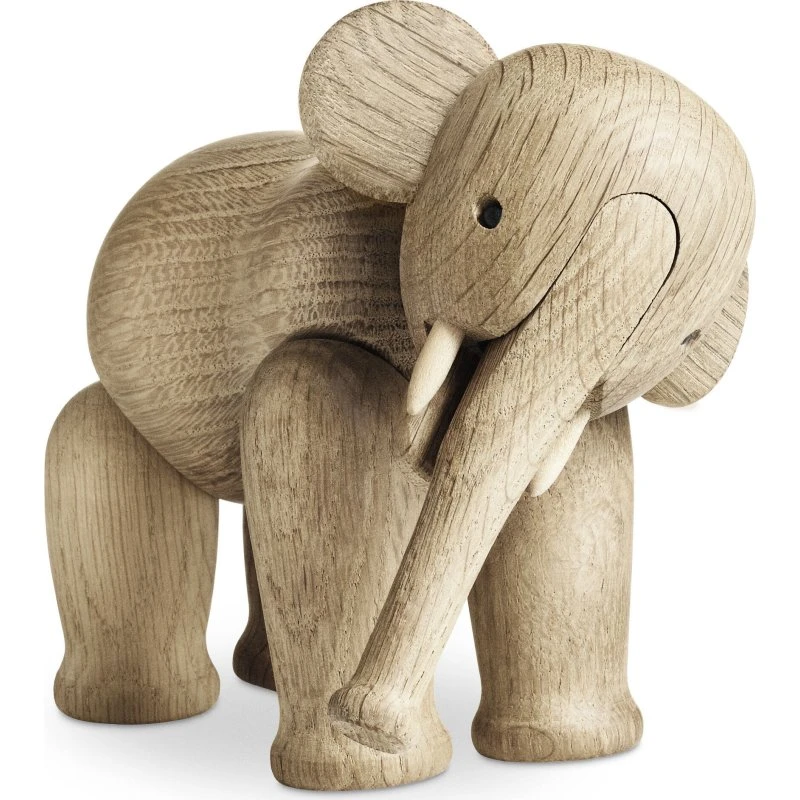 Kay Bojesen Elefant – Lille i egetræ (H 12,6 cm)