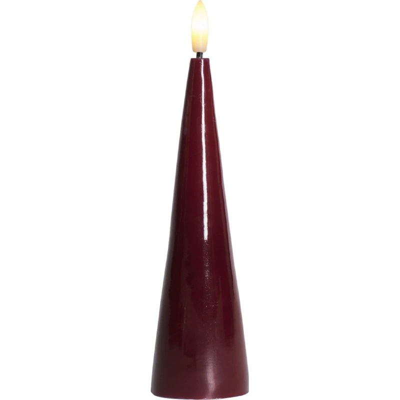 Sirius Sille LED-keglelys, bordeaux, 17 cm