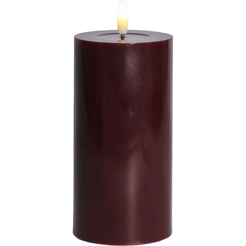 Sirius Sille LED bloklys, bordeaux, 15 cm