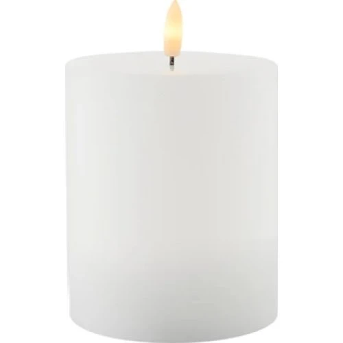 Sirius Sille Genopladeligt LED Bloklys - Hvid - Ø10x12,5 cm