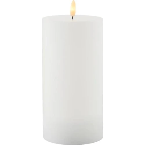 Sirius Sille Genopladeligt LED Bloklys - Hvid - Ø10x20cm