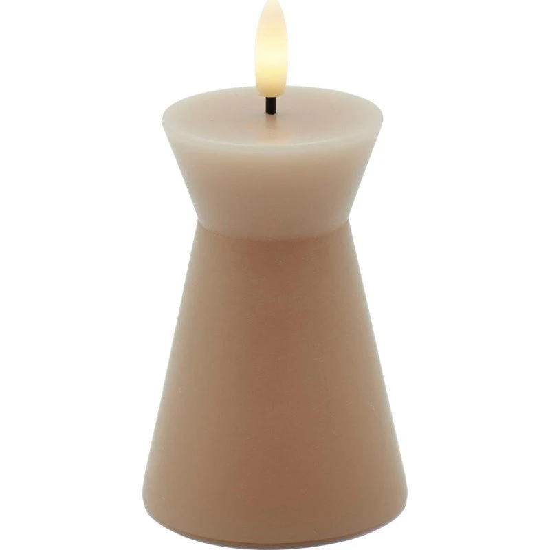 Sirius Sille Nordic Sculpture LED-stearinlys, brun