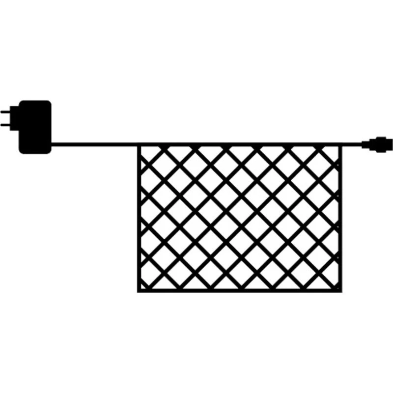 Sirius Easy-Line udendørs lysnet, 240 varm hvide lys, 2,5x1,5m