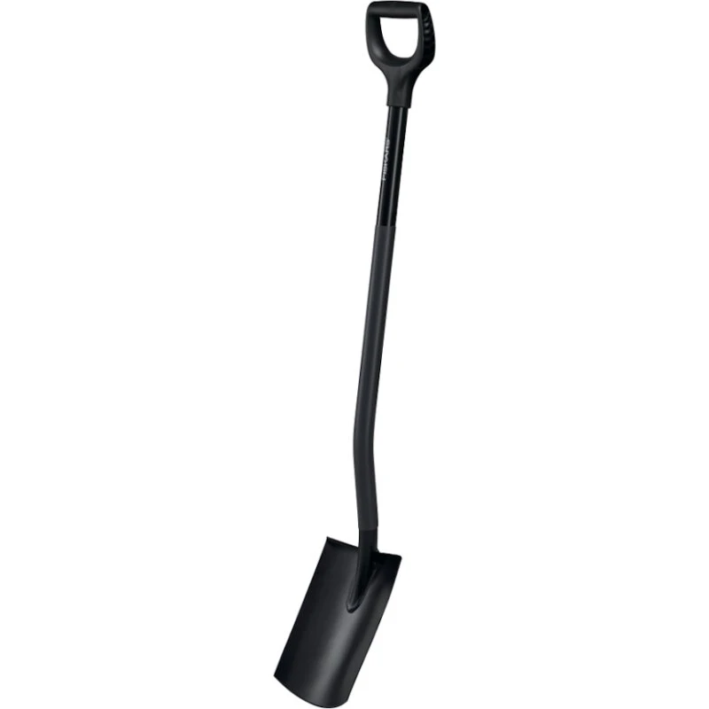 Fiskars Comfort afrundet spade 125 cm, sort