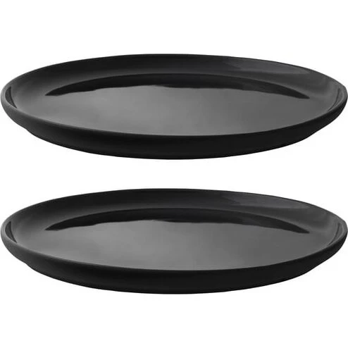 Stelton Theo tallerkener Ø22 cm - 2 stk, sort stentøj