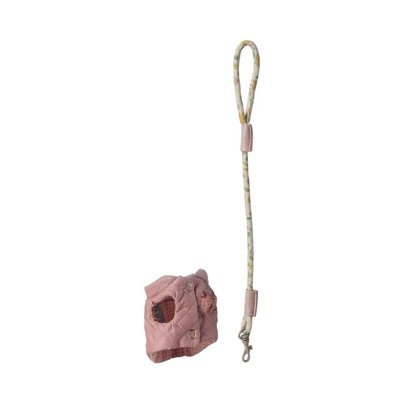 Maileg Halsbånd og snor til kæledyr - Rosa