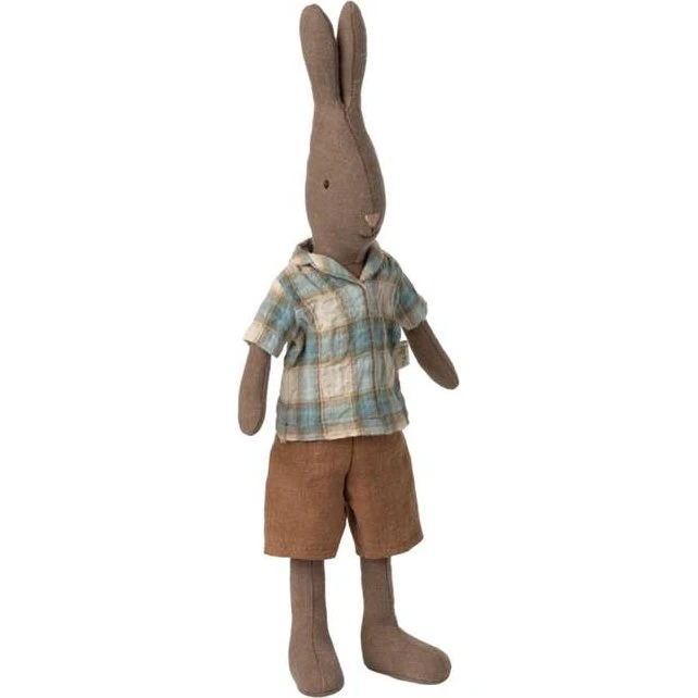 Maileg Hare Str. 2 - Brun med bluse og shorts