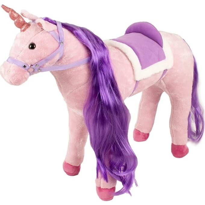 Babytrold Stående Enhjørning Bamse - Pink