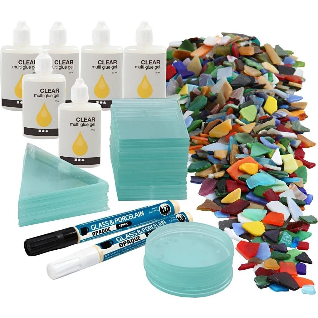 Easykit Mosaikophæng - Glasophæng med glasmosaik, 40 stk.