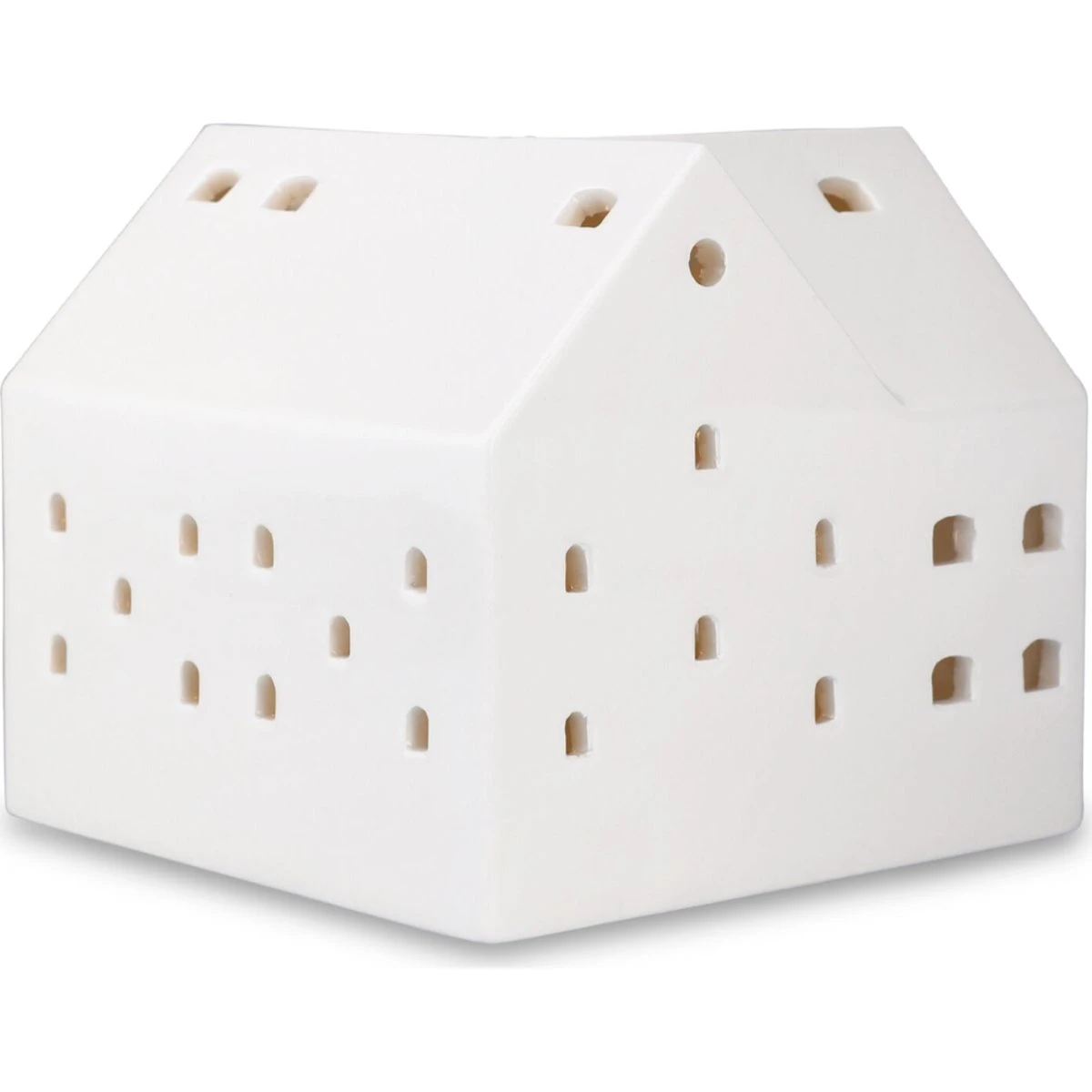 Kähler Urbania Stald lysestage, hvid keramik, 10,5 cm
