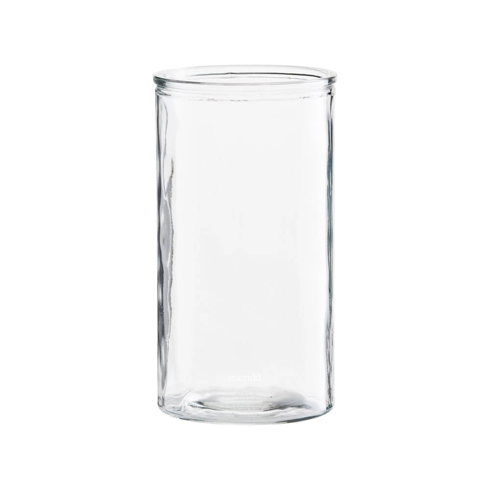 Meraki Glasvase, 24cm - Gennemsigtig cylinder