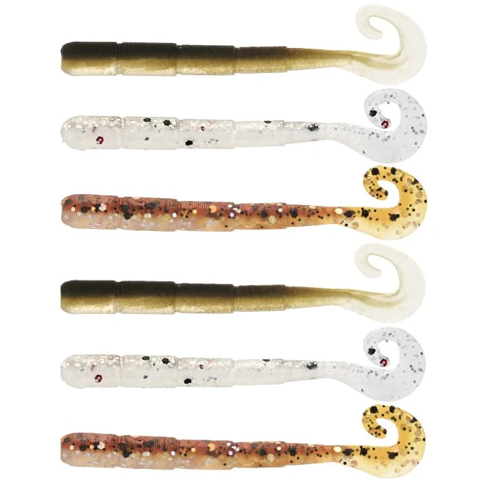 Westin Ned Worm Curltail 5cm 0,5g Floating - 6 stk