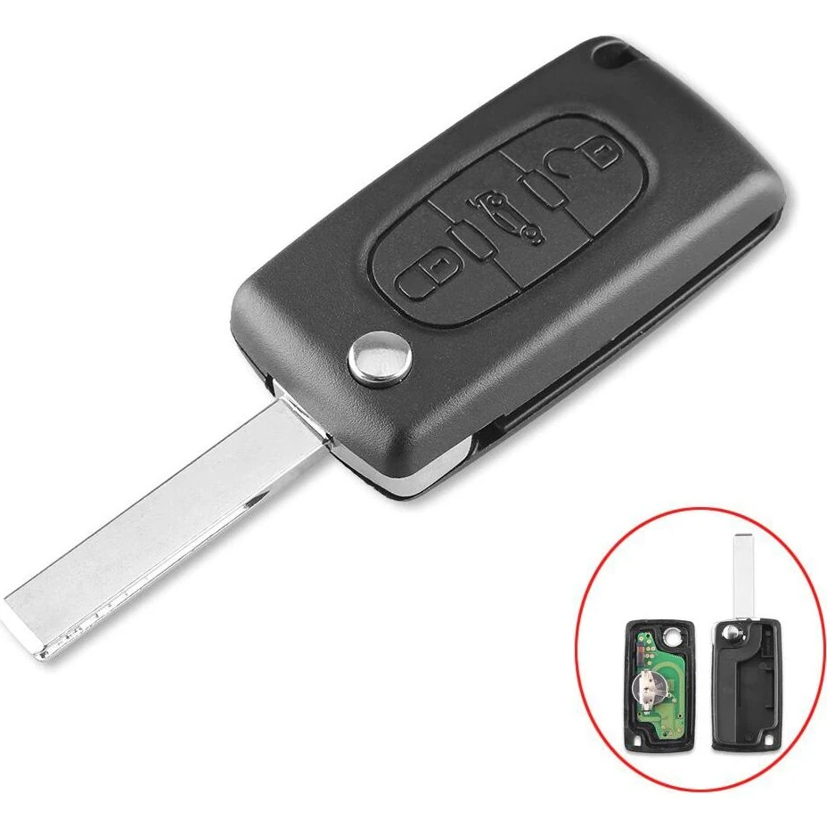 Peugeot 3-knaps fjernbetjening CE0523 433MHz ID46 HU83