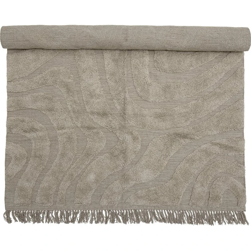 Bloomingville Elaine bomulds­tæppe 150x210 cm - natur/brun