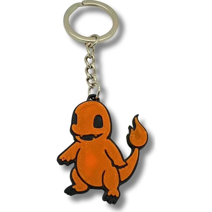 Pokémon Pikachu, Charmander, Squirtle & Bulbasaur 3D-nøglering
